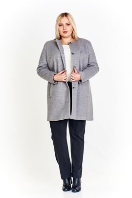 Płaszcz FPL793 SZARY JASNY