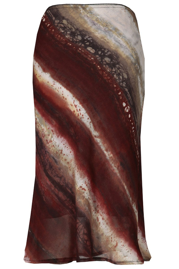 Spódnica FSP771  RUDY + BEŻOWY