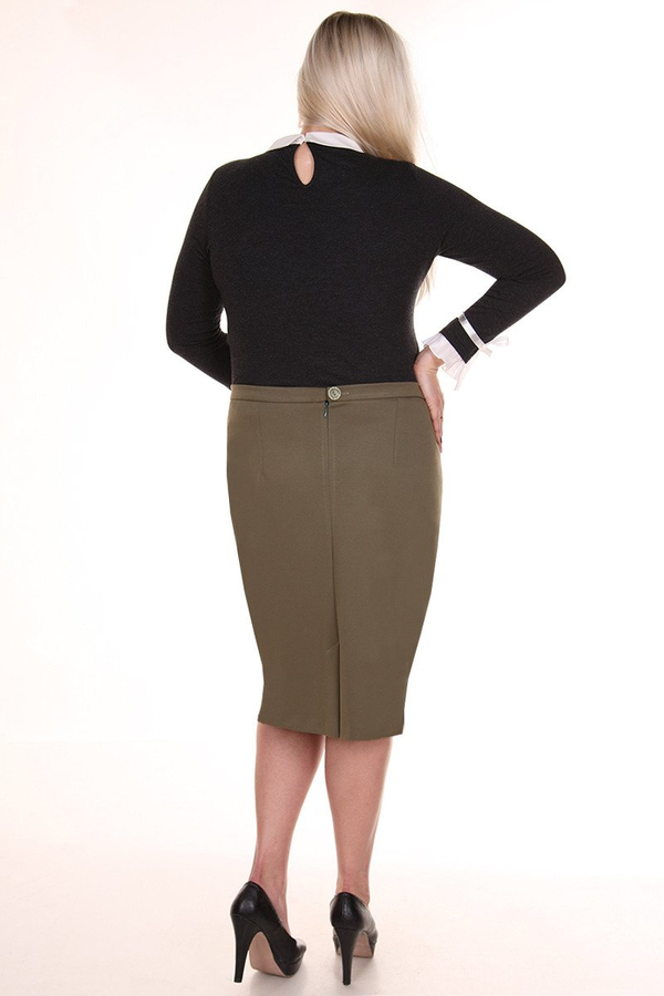 Spódnica FSP641 OLIWKOWY CIEMNY