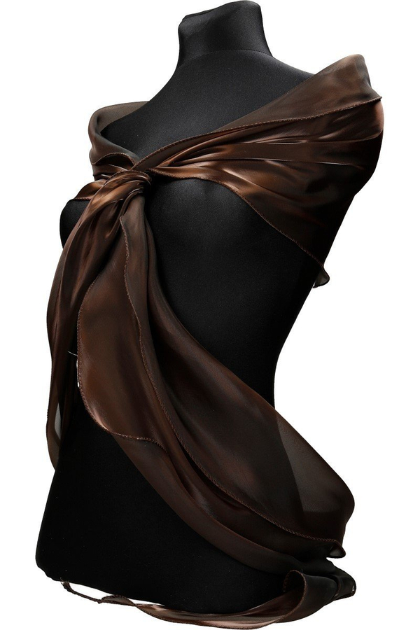 Szal FSZ056 CZEKOLADOWY CIEMNY