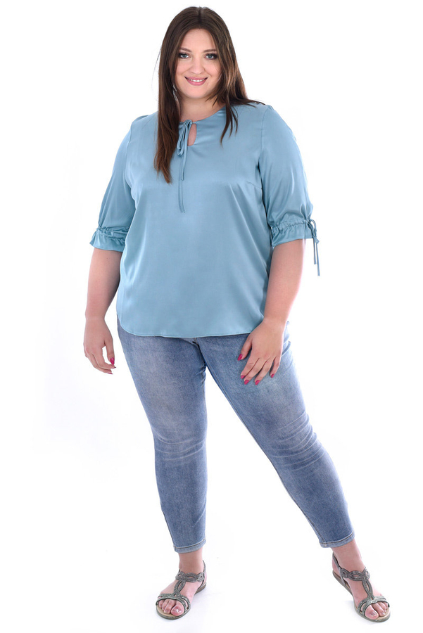 Bluzka FBZ1034 SELEDYNOWY gładki