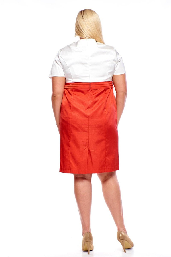 Sukienka FSU1008 MALINOWY EKRI