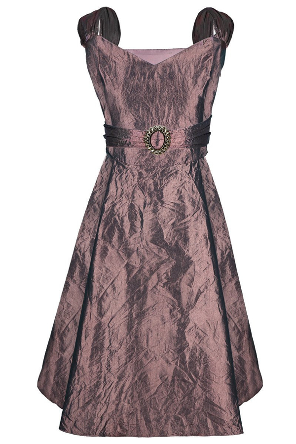 Sukienka FSU135 MIEDZIANO-RÓŻOWY