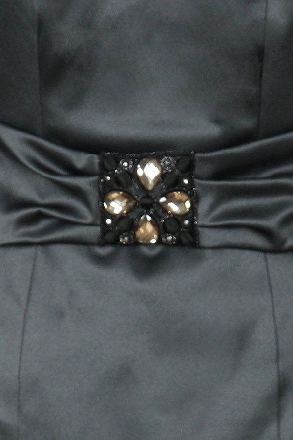 Sukienka FSU901 SZARY + BIAŁY