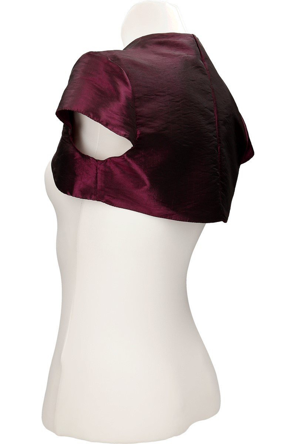 Bolerko FBL172 PURPUROWY tafta