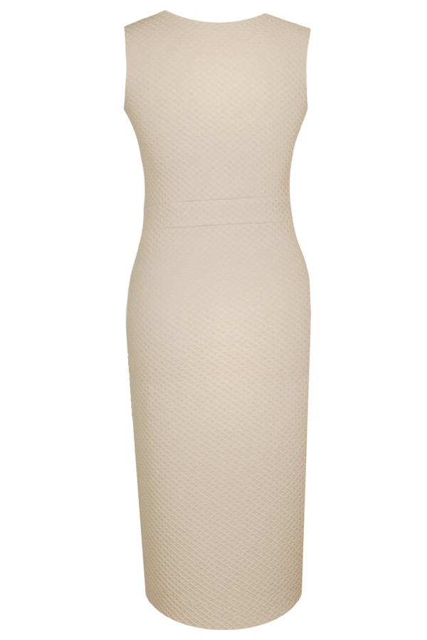 Sukienka FSU441 BEŻOWY CIEMNY