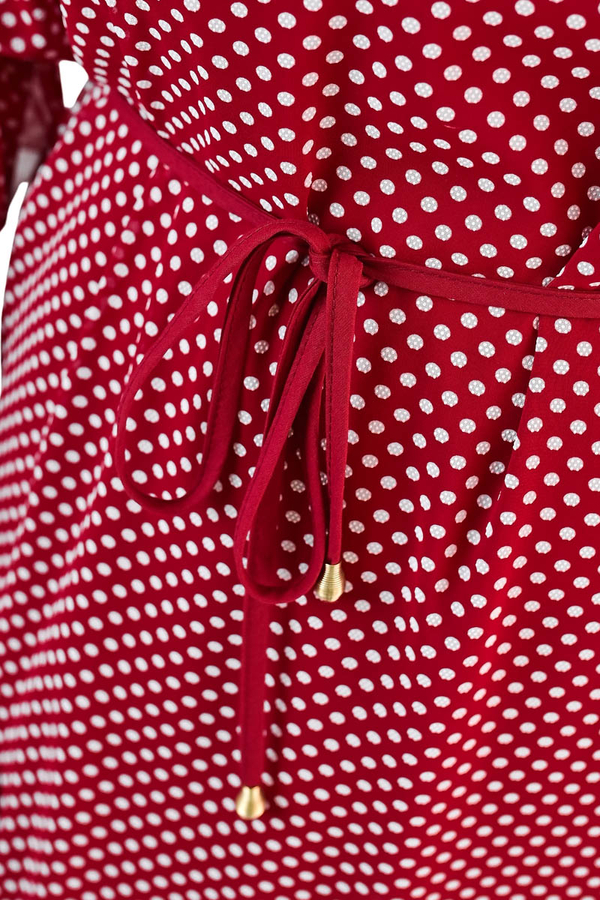 Sukienka FSU1048 CZERWONY kropki