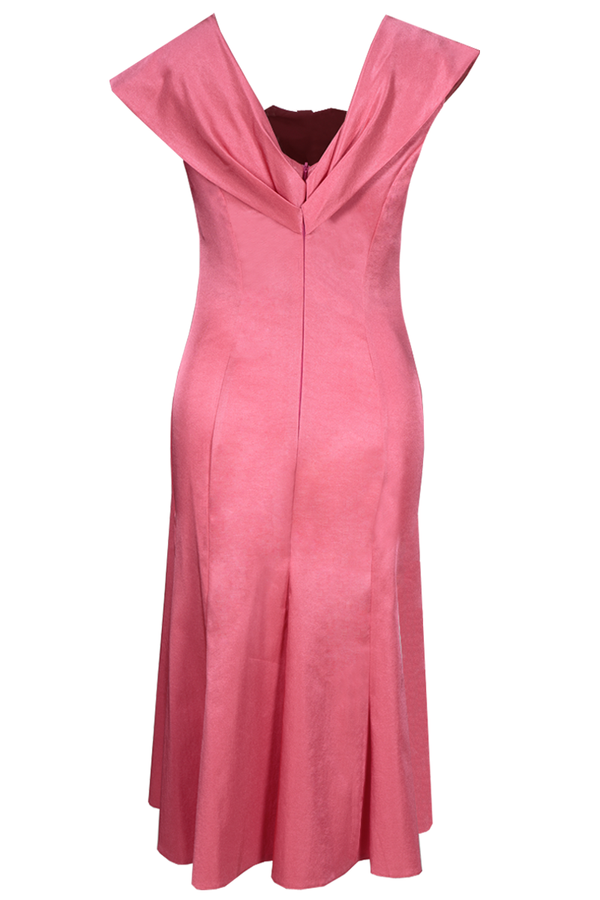 Sukienka FSU192 MALINOWY