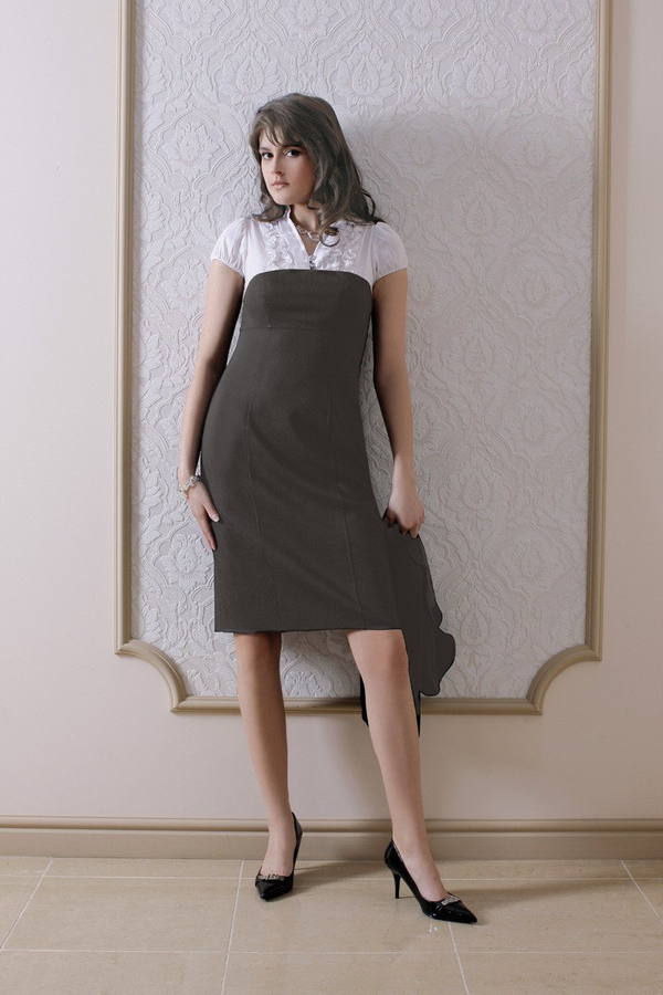 Sukienka FSU630 CZARNY+BIAŁY