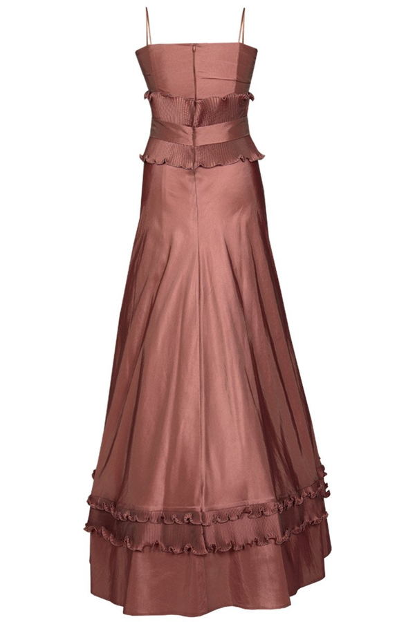 Sukienka FSU137 RÓŻOWY CEGLASTY