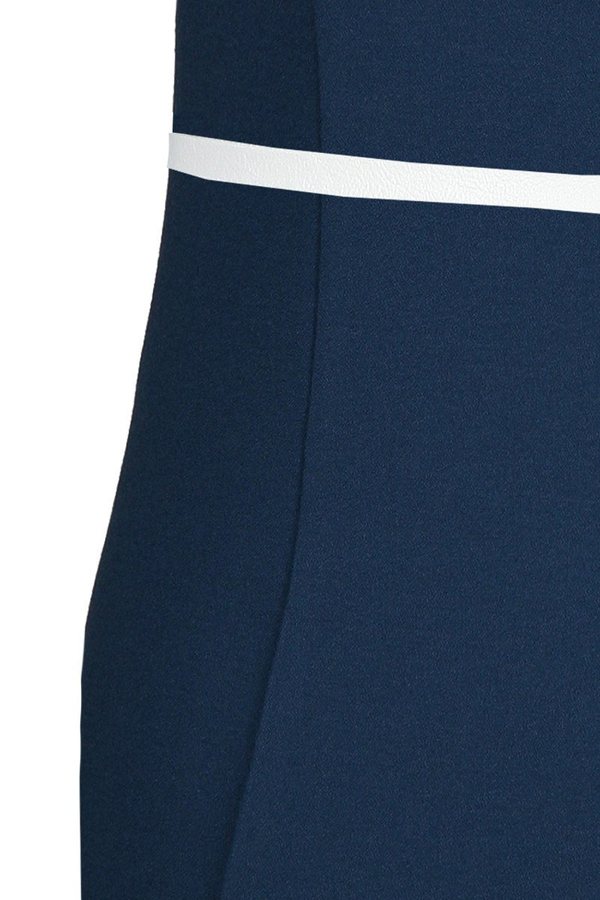 Sukienka FSU1083 GRANATOWY JASNY+EKRI