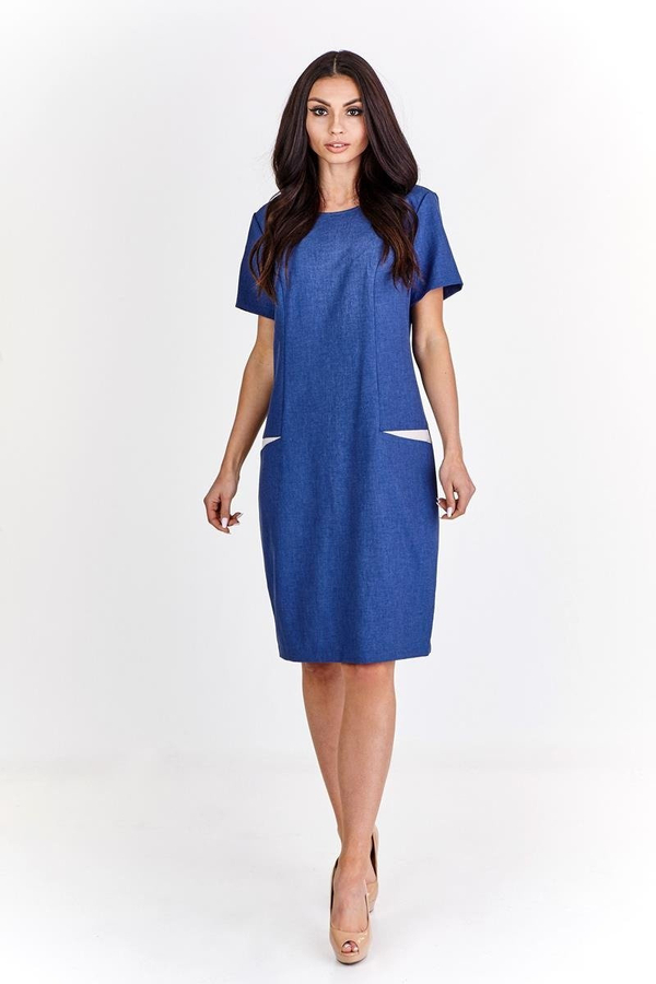 Sukienka FSU1012 JEANSOWY CIEMNY