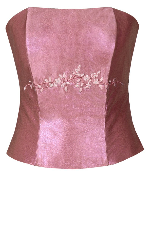 Gorset FGR042 RÓŻOWY ŚREDNI  tafta