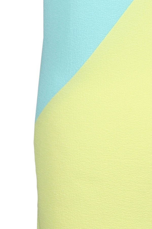 Sukienka FSU667 TURKUSOWY + LIMONKA