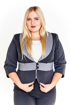 Żakiet FZA916 SZARY CIEMNY + SZARY JASNY