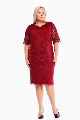 Sukienka FSU1013 BORDOWY