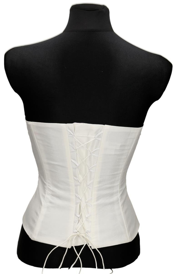 Gorset FGR042 BIAŁY tafta