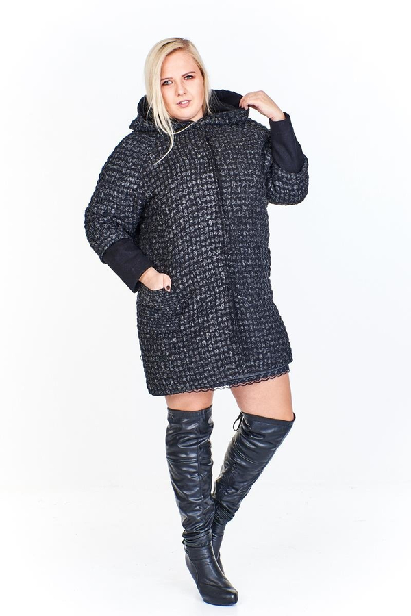 Płaszcz FPL968 CZARNY