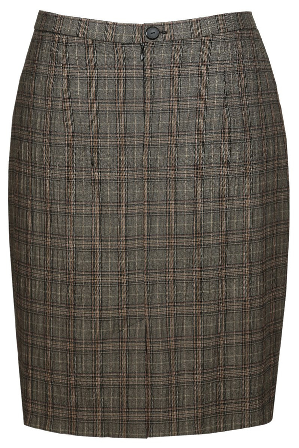 Spódnica FSP641 ZIELONY ZGNIŁY CIEMNY