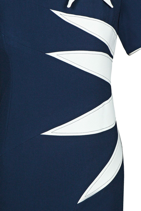 Sukienka FSU258 GRANATOWY EKRI