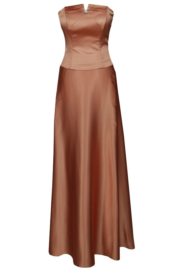 Sukienka FSU088 POMARAŃCZOWO-CEGLASTY