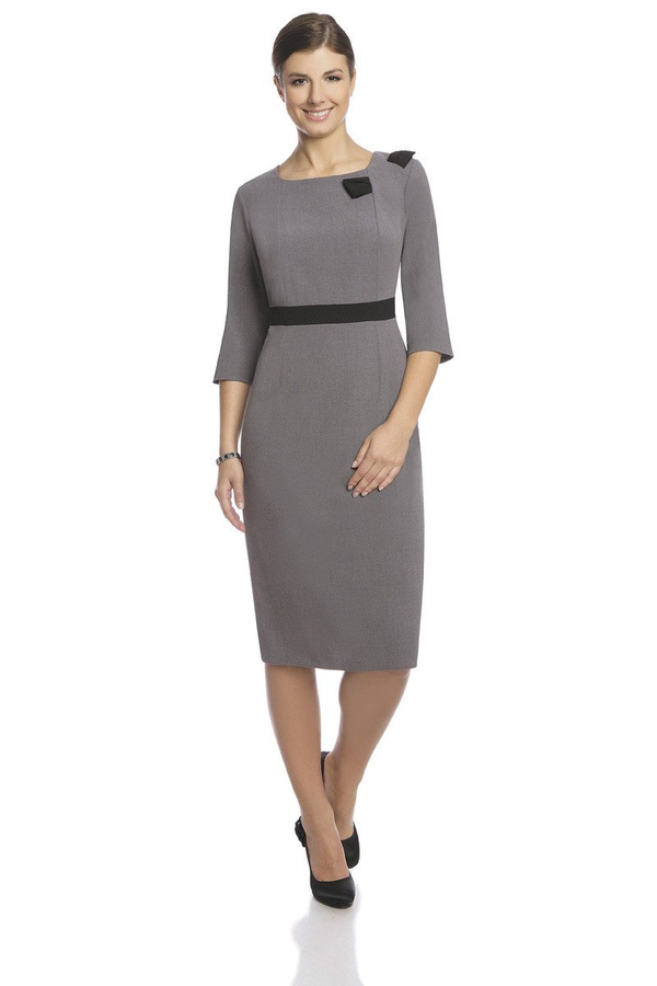 Sukienka FSU287 GREY BLACK