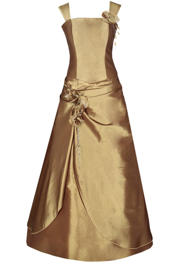 Sukienka FSU059 EKRI CIEMNY