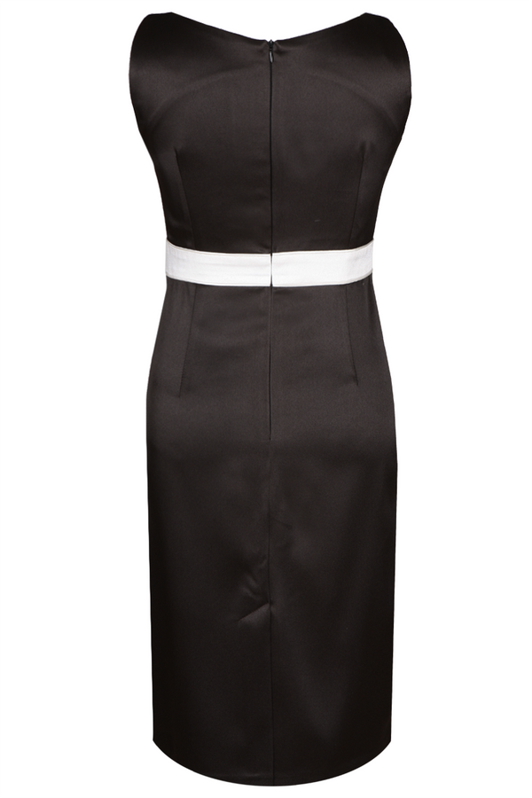 Sukienka FSU797 CZEKOLADOWY CIEMNY + EKRI