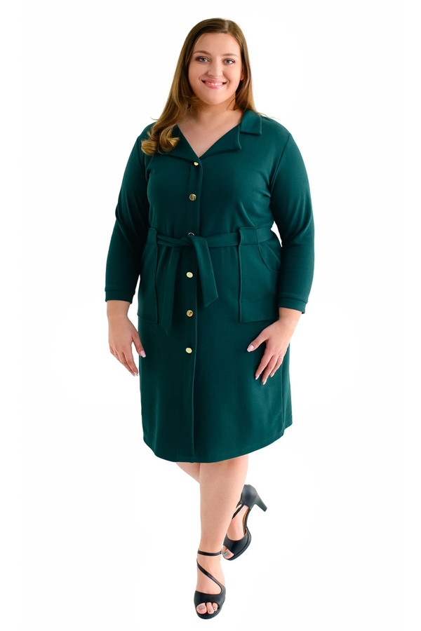 Sukienka FSU1065 BUTELKOWA ZIELEŃ