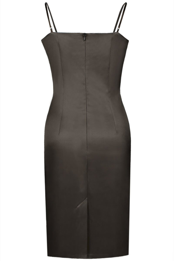 Sukienka FSU201 CZEKOLADOWY