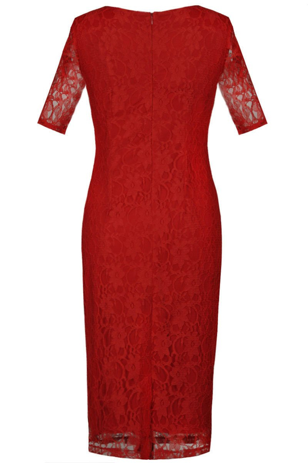 Sukienka FSU776 CZERWONY