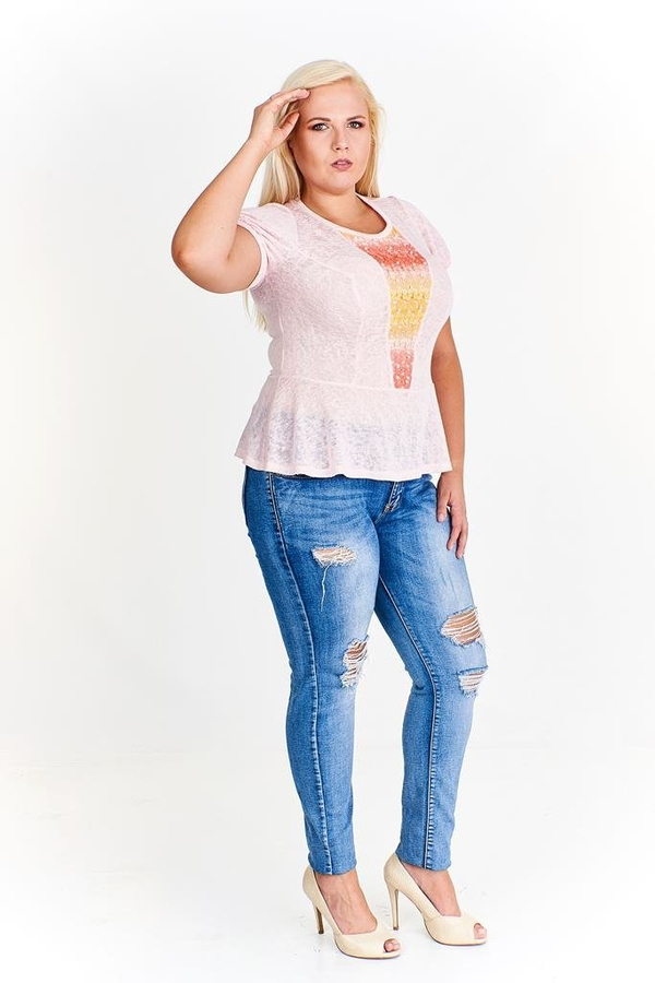 Bluzka FBZ947 RÓŻOWY JASNY