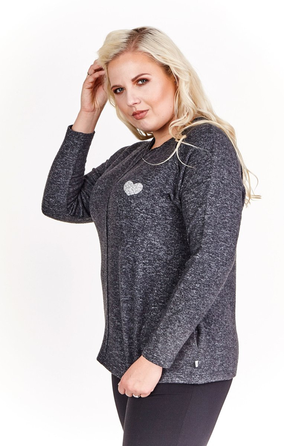 UMBERTO CONFORTI  Bluzka M5553 grafitowy