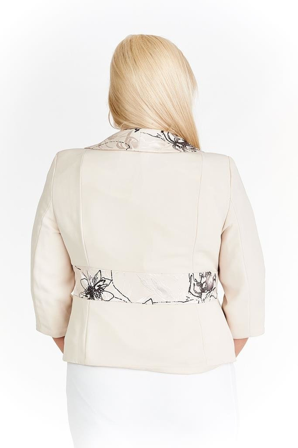 Żakiet FZA916 SZAMPAN + CZEKOLADOWY CIEMNY