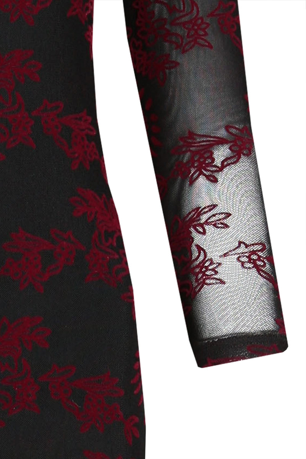 Sukienka FSU764 BORDOWY