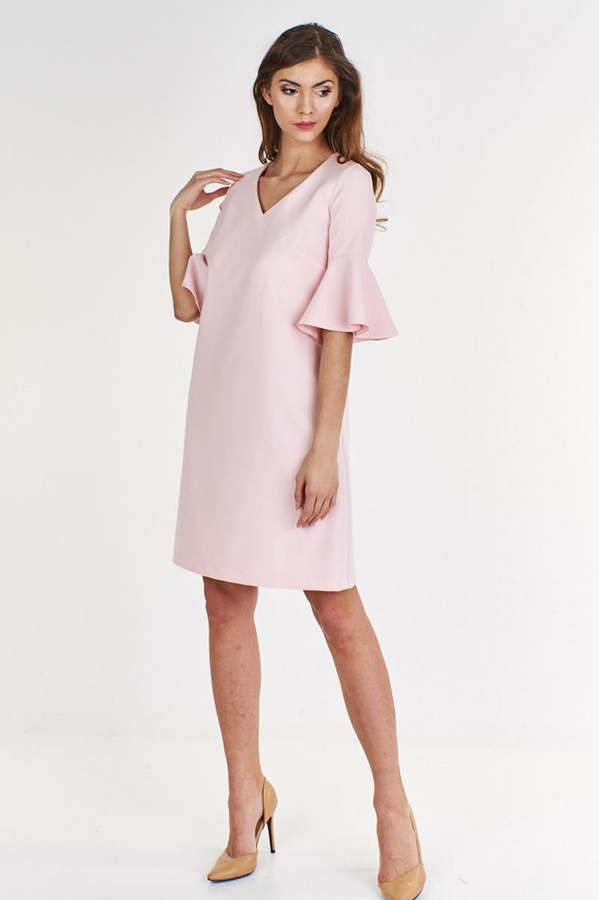 Sukienka FSU879 RÓŻOWY JASNY