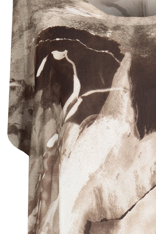 Sukienka FSU620 BEŻOWY + SZARO-BEŻOWY wzór