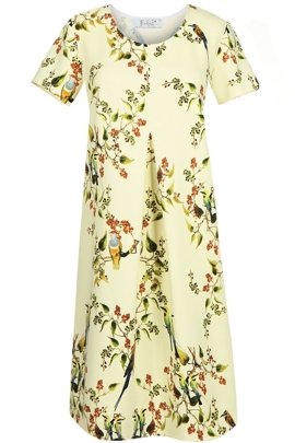 Sukienka FSU685 ŻÓŁTY JASNY ptak