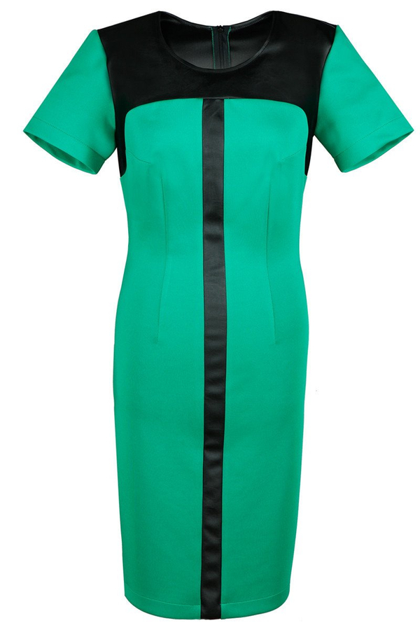 Sukienka FSU646 TRAWIASTY CIEMNY + CZARNY