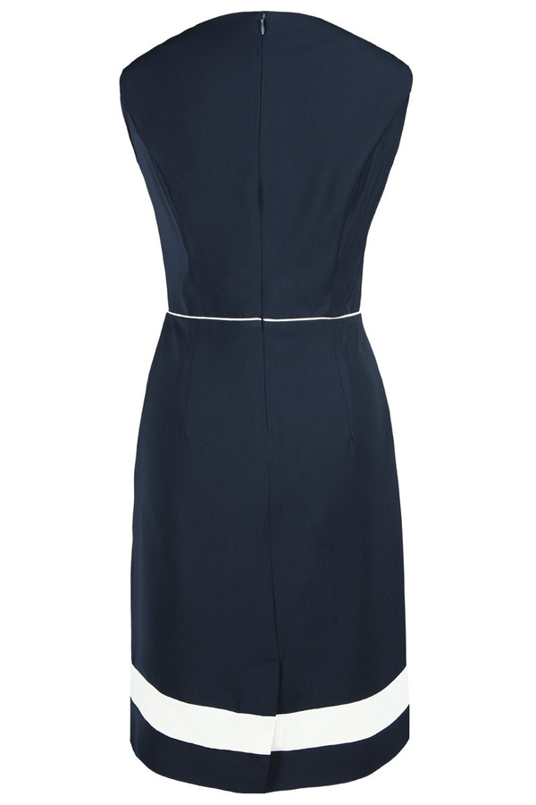 Sukienka FSU681 GRANATOWY EKRI