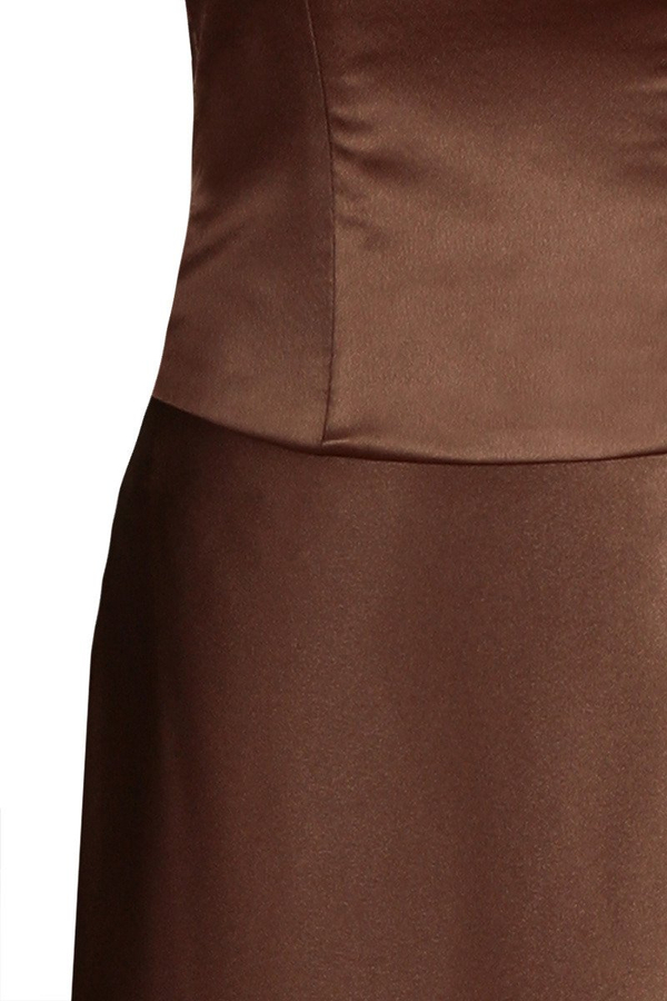 Sukienka FSU088 CZEKOLADOWY CIEMNY