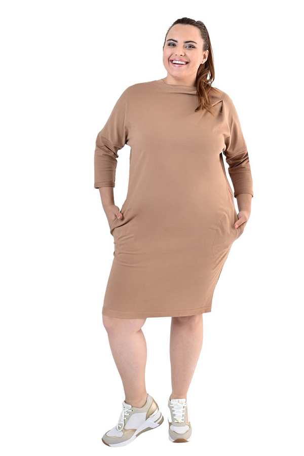 Sukienka FSU1049 BEŻOWY