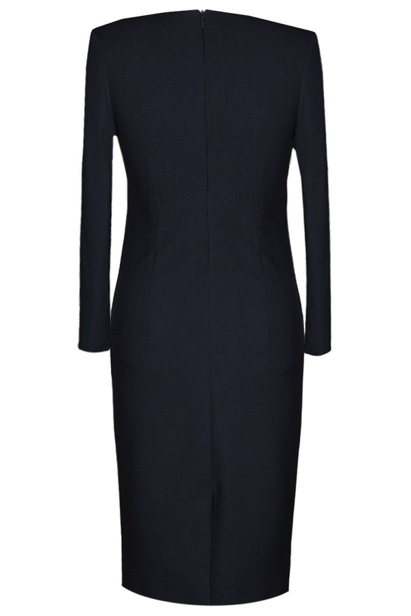 Sukienka FSU650 GRANATOWY + ZŁOTY