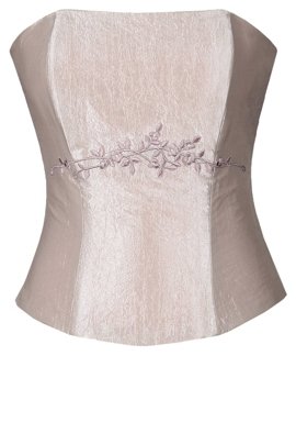 Gorset FGR042 RÓŻOWY BLADY tafta