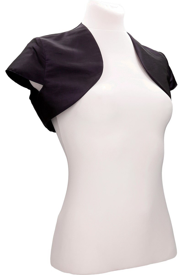 Bolerko FBL172 ŚLIWKOWY CIEMNY  tafta