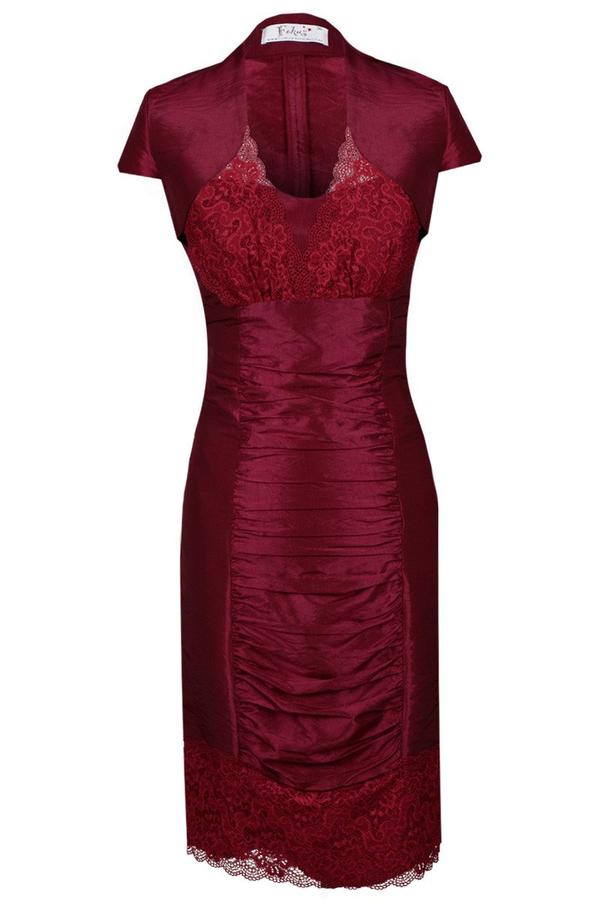 Sukienka FSU178 RUBINOWY