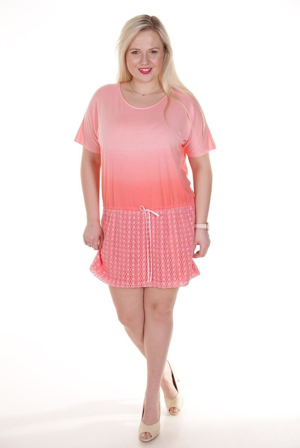 Tunika FTU1081 KORALOWY ombre