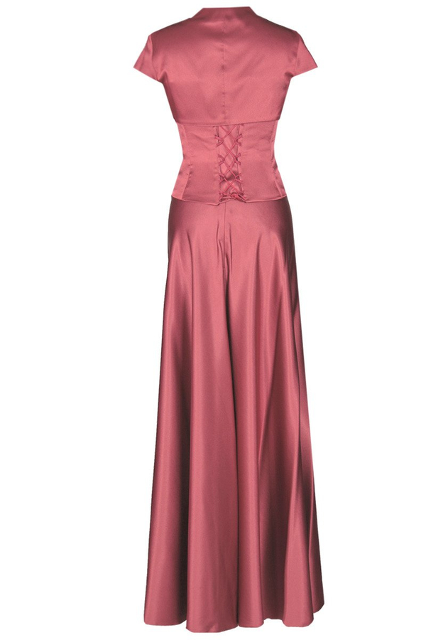 Sukienka FSU088 CEGLASTY JASNY