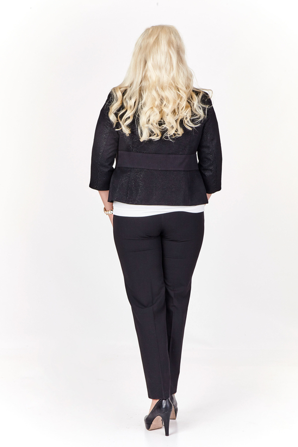 Żakiet FZA916 CZARNY srebrna nitka