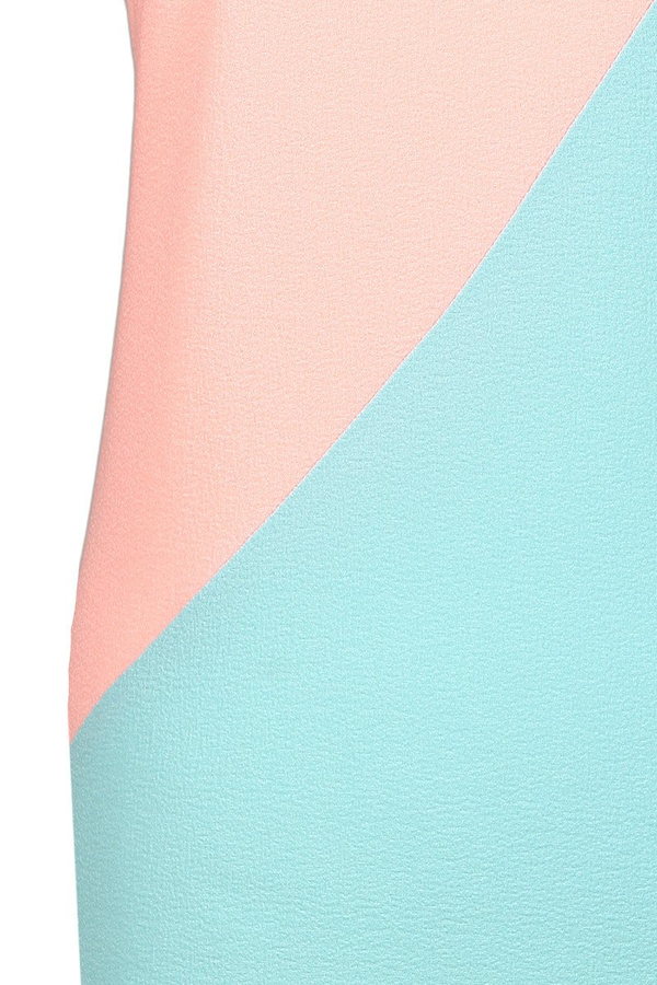 Sukienka FSU667 ŁOSOSIOWY + TURKUS